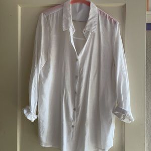 White Eileen Fisher button up